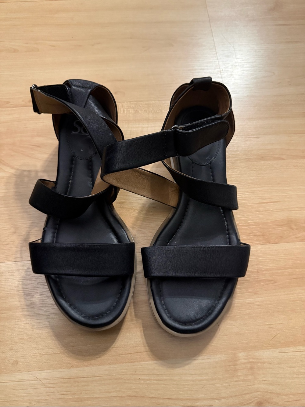 Black Sofft Strappy Sandals